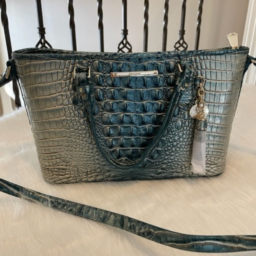 Brahmin RETIRED Mini Asher Petrol Ombre Melbourne